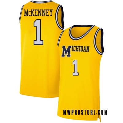 Men's Trey McKenney Michigan Wolverines Replica Maize Retro Basketball Jersey