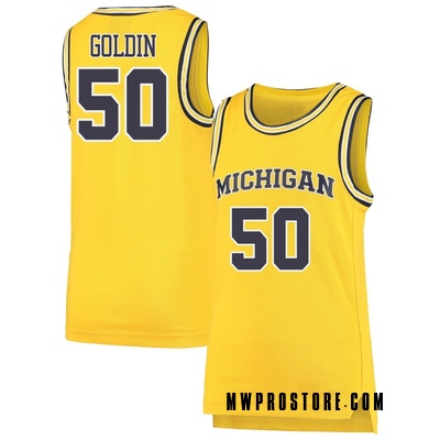 Men's Vladislav Goldin Michigan Wolverines Replica Maize Basketball Jersey - Gold
