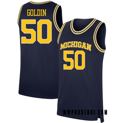 Men's Vladislav Goldin Michigan Wolverines Replica Navy Basketball Jersey - Gold