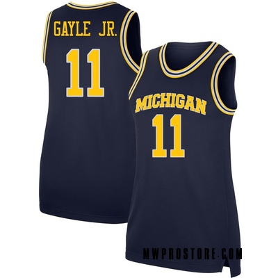 Women's Roddy Gayle Jr. Michigan Wolverines Replica Basketball Jersey - Navy