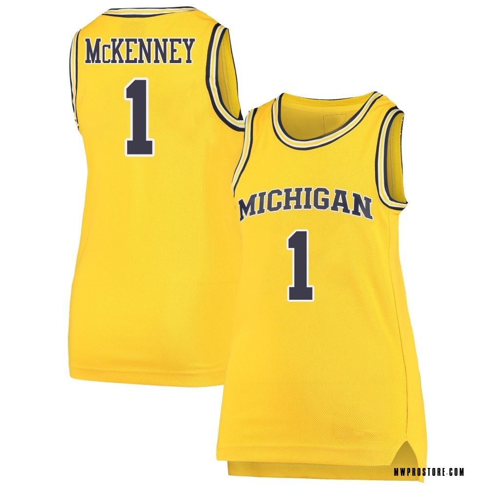 Women's Trey McKenney Michigan Wolverines Replica Maize Basketball Jersey