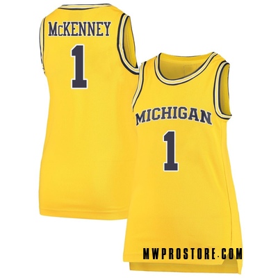 Women's Trey McKenney Michigan Wolverines Replica Maize Basketball Jersey