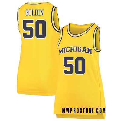 Women's Vladislav Goldin Michigan Wolverines Replica Maize Basketball Jersey - Gold