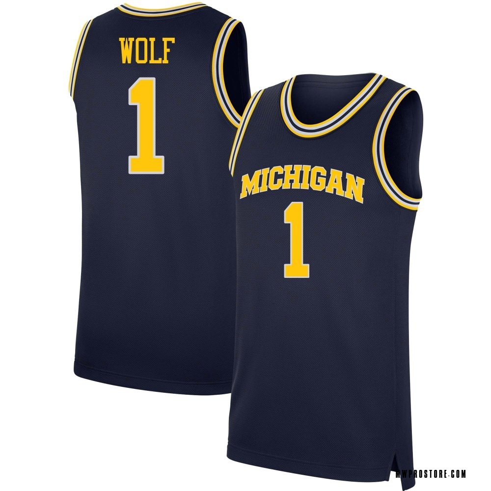 Youth Danny Wolf Michigan Wolverines Replica Basketball Jersey - Navy