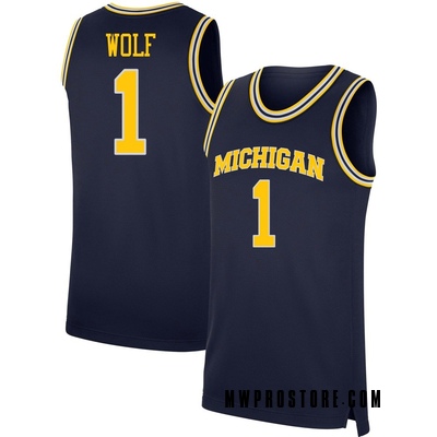 Youth Danny Wolf Michigan Wolverines Replica Basketball Jersey - Navy