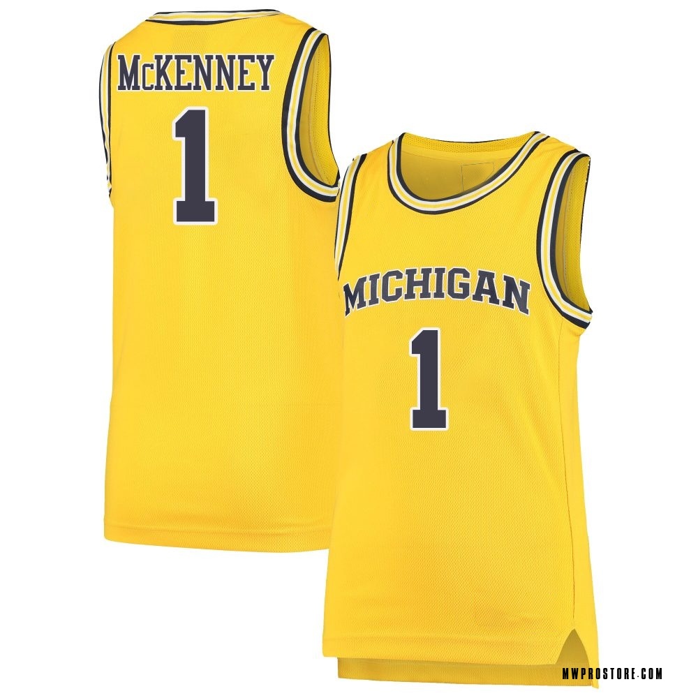 Youth Trey McKenney Michigan Wolverines Replica Maize Basketball Jersey