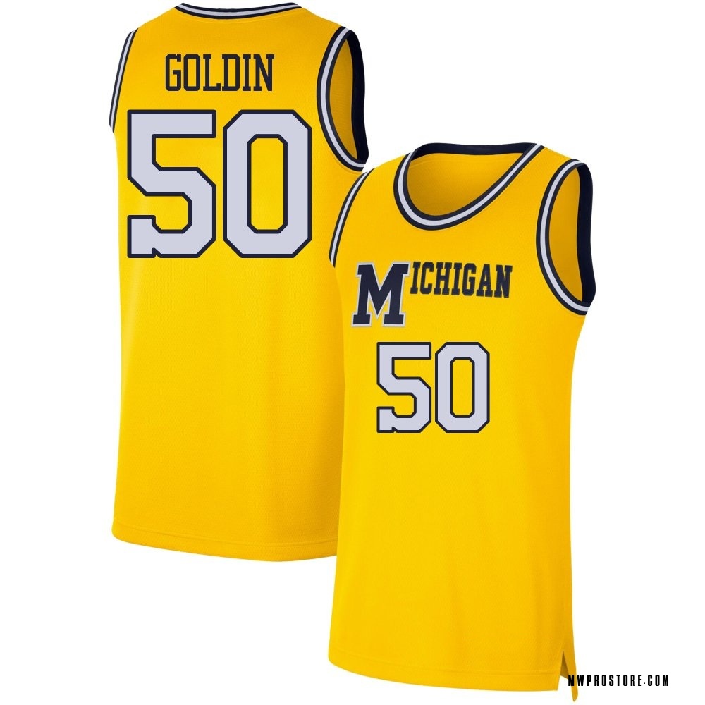 Youth Vladislav Goldin Michigan Wolverines Replica Maize Retro Basketball Jersey - Gold