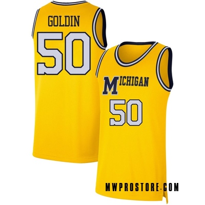 Youth Vladislav Goldin Michigan Wolverines Replica Maize Retro Basketball Jersey - Gold